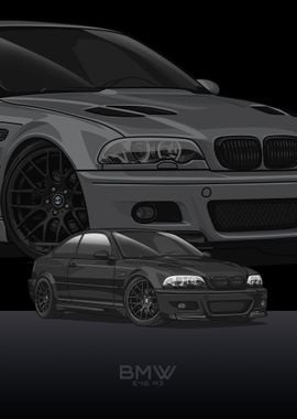 BMW E46 M3 black