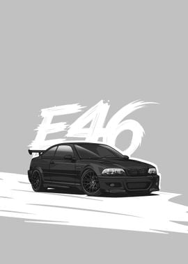 BMW E46 M3 black