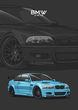 BMW E46 M3 cyan