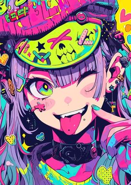 Girl Anime Colorful Theme