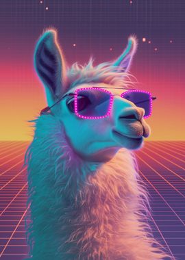 Disco Party Retro Llama