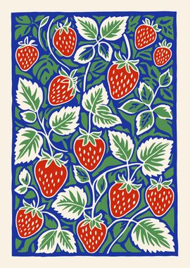 Retro Strawberry Pattern