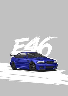 BMW E46 M3 blue