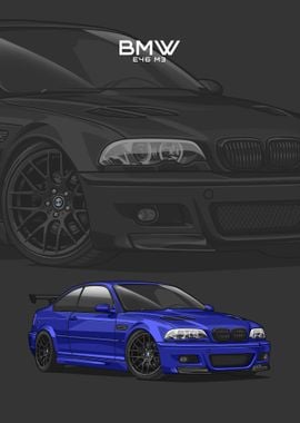 BMW E46 M3 blue