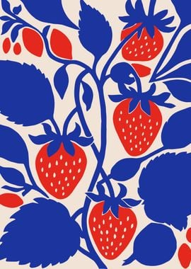 Blue Kitchen Strawberry