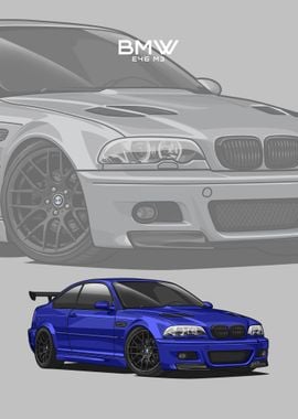 BMW E46 M3 blue