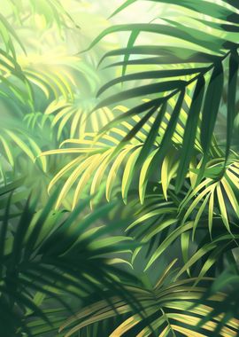 Lush Tropical Leaves