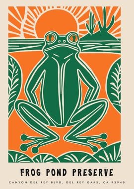 Funny Frog Travel Art