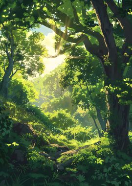 Sunlit Forest Nature lover