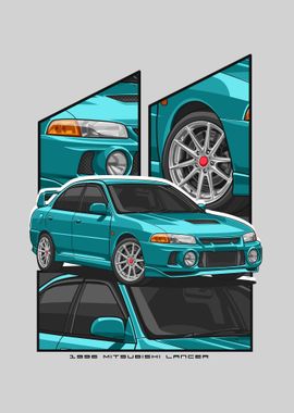 Mitsubishi Lancer cyan