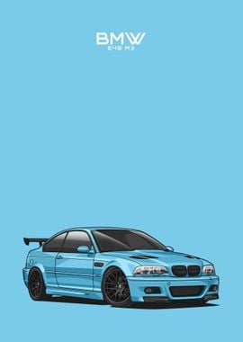 BMW E46 M3 light blue