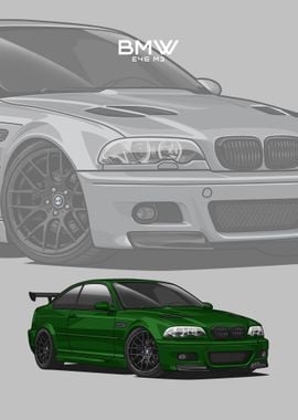 BMW E46 M3 green