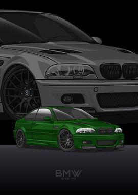 BMW E46 M3 green