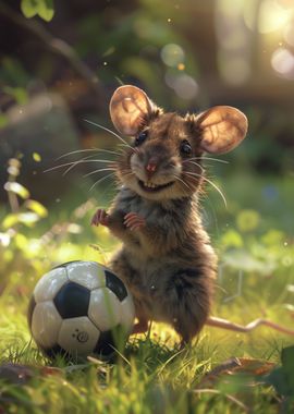 Cute Mouse Ball Soccer