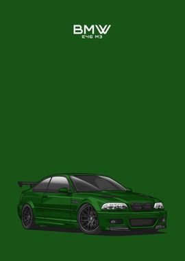 BMW E46 M3 green