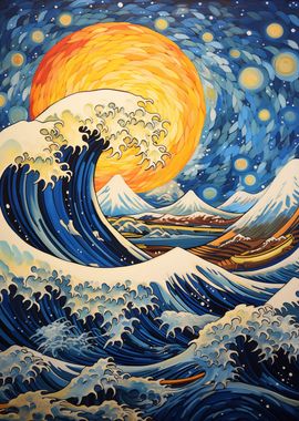 Starry Night Great Wave