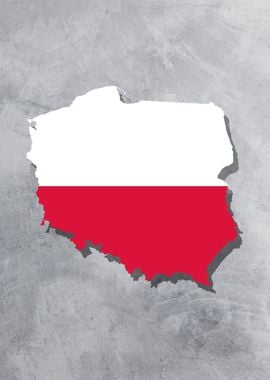 poland flag maps