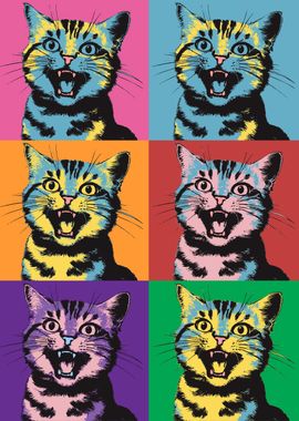 Cat Andy Warhol Pop Art