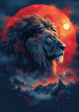 lion king head poster