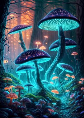 neon mushroom