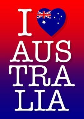 I Love Australia Heart