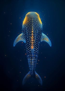 Abstract Whale Shark Gold