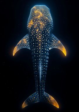 Abstract Whale Shark Gold