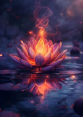 Bloom Black Lotus Flower