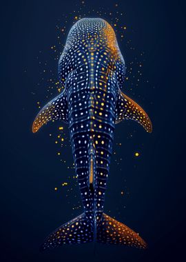 Abstract Whale Shark Gold