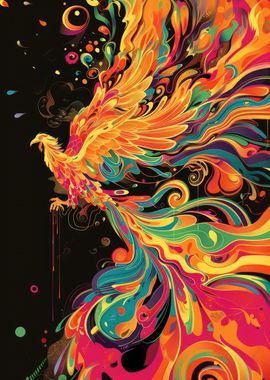 Swirling Colour Phoenix