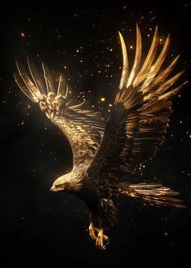 Abstract Gold Eagle