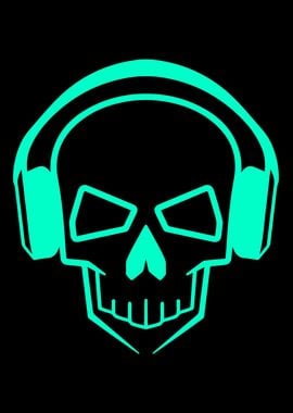 HEADPHONES SKULL BLUE