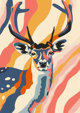 Deer Abstract Flat