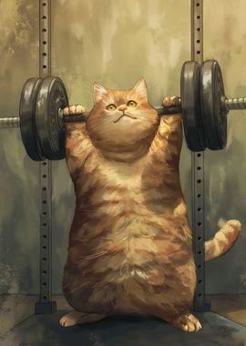 Orange Tabby Cat Lifting