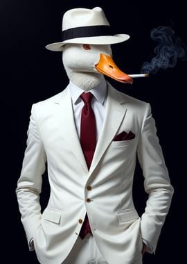 Goose Duck in White Suit