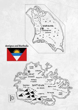 Map of Antigua and Barbuda