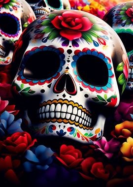 Vibrant Sugar Skull