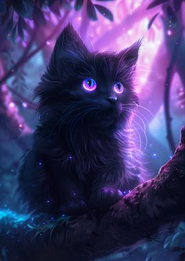 Cute Purple Cat