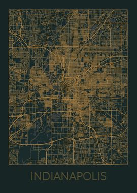 Indianapolis Gray Map