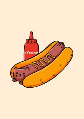 Catchup and HotDog Cat