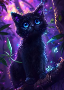 Cute Purple Cat