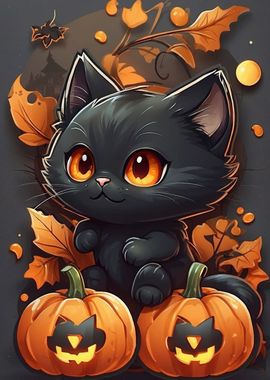 Cute Halloween Cat