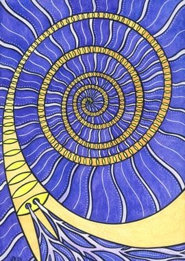 Seaside Spiral art drawing