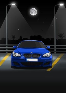 BMW 5 Series E60 blue