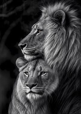 lion and lioness