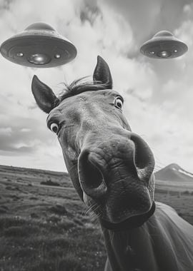 UFO Alien Horse