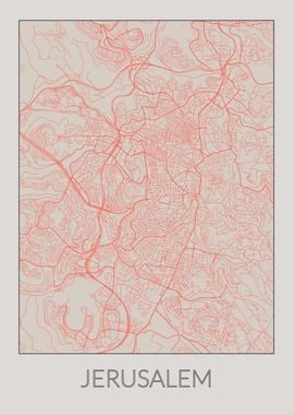 Jerusalem Vintage Map