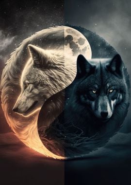 Wolves Yin and Yang