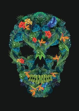 Floral skull