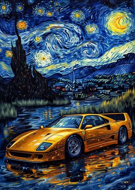 Starry Night Ferrari F40